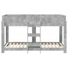 vidaXL Etagenbett f&uuml;r Kinder Beton Grau 90 x 200 cm Holzwerkstoff