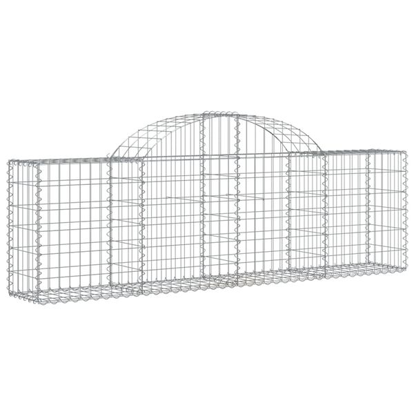 vidaXL Gabionen mit Hochbogen 20 Stk. 200x30x60/80 cm Verzinktes Eisen