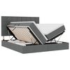 vidaXL LED-Speicherbett mit Matratze Dunkelgrau 180 x 200 cm Stoff