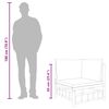 vidaXL Garten-Ecksofa mit Cremewei&szlig;en Kissen Bambus