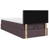 vidaXL Ottoman-Bett mit Matratze Dunkelbraun 90x200 cm Stoff