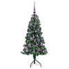 vidaXL Eckiger künstlicher Weihnachtsbaum Grün 120 cm PVC und Metall