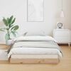 vidaXL Bodenbettrahmen Natur 80 x 220 cm Massives Kiefernholz