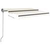 vidaXL Markise Manuell Einziehbar mit Pfosten 3,5x2,5 m Creme