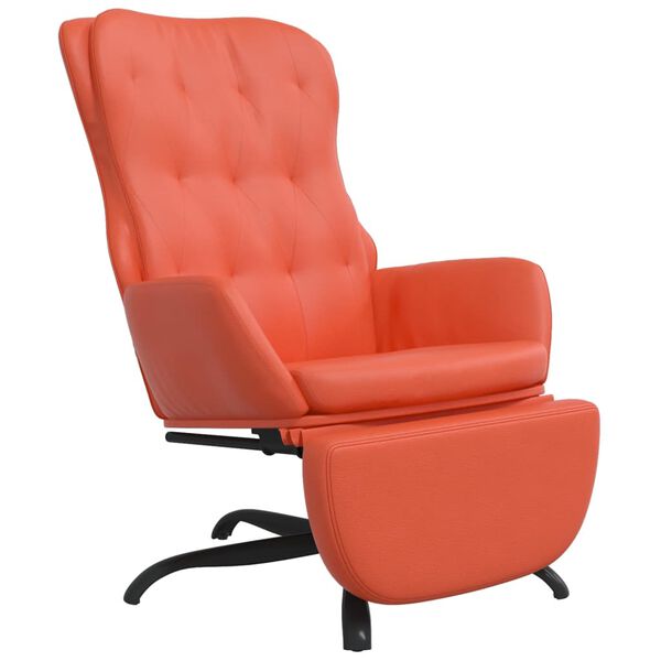 vidaXL Relaxsessel mit Fu&szlig;teil Rot Kunstleder