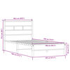 vidaXL Bettgestell ohne Matratze Sonoma-Eiche 100x190 cm Holzwerkstoff