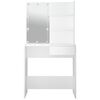 vidaXL Schminktisch mit LED Wei&szlig; 74,5x40x141 cm