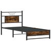 vidaXL Bettgestell ohne Matratze R&auml;uchereiche 75x190 cm Holzwerkstoff