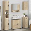 vidaXL Badezimmerm&ouml;bel-Set 5 pcs Sonoma-Eiche Holzwerkstoff & Metall