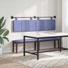 vidaXL H&auml;ngevorderseite Wandmontiert Jeans blau 190 x 55 x 5 cm Stoff