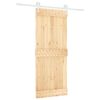 vidaXL Schiebet&uuml;r Nat&uuml;rlich und Wei&szlig; 85 x 210 cm Massivkiefer