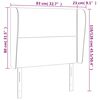 vidaXL Kopfteil mit Ohren Dunkelgrau 83x23x118/128 cm Stoff