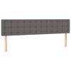 vidaXL Boxspringbett mit Matratze Grau 120x190 cm Kunstleder