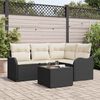 vidaXL Gartensofa-set 5 pcs Schwarz Poly-Rattan