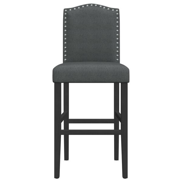 vidaXL Barst&uuml;hle 2 Stk. Massivholz Gummibaum und Stoff