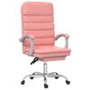 vidaXL B&uuml;rostuhl mit Massagefunktion Rosa Kunstleder