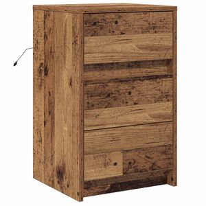 vidaXL Nachttisch Altholz 38 x 34 x 61 cm Holzwerkstoff