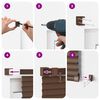 vidaXL Venetianer Jalousie Dunkelbraun mit Muster 150 x 70 cm PVC