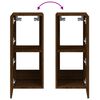 vidaXL TV-Wandschrank mit LED-Leuchten Braun Eichen-Optik 30,5x35x70cm