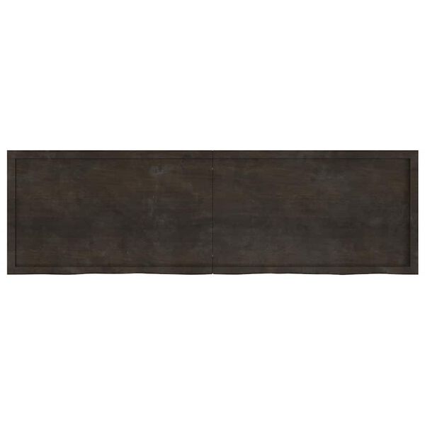 vidaXL Waschtischplatte Dunkelbraun 200x60x(2-4)cm Massivholz