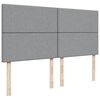 vidaXL Boxspringbett mit Matratze Hellgrau 200x200 cm Stoff