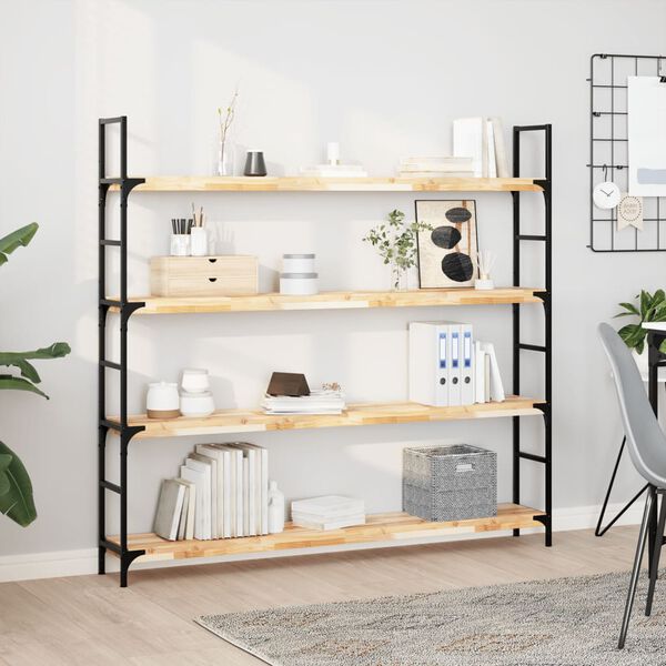vidaXL Schweberegal 160x20x4 cm Massivholz Akazie Unbehandelt