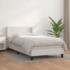vidaXL Boxspringbett mit Matratze Wei&szlig; 90x190 cm Kunstleder
