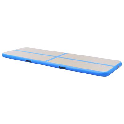 vidaXL Aufblasbare Gymnastikmatte mit Pumpe 400×100×10 cm PVC Blau
