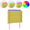 vidaXL LED Kopfteil Gr&uuml;n 83x16x118/128 cm Stoff