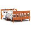 vidaXL Massivholzbett ohne Matratze Wachsbraun 120x190 cm Kiefernholz