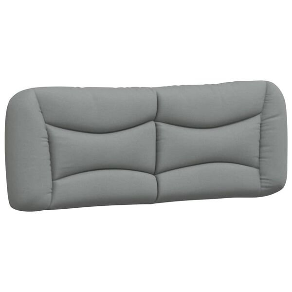 vidaXL Kopfteil-Kissen "Hvar" Hellgrau 120 cm Stoff