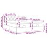 vidaXL Ottoman-Bett mit Matratzen Hellgrau 200x200 cm Stoff