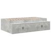 vidaXL Aufbewahrungsbettgestell Beton Grau 90 cm Holzwerkstoff