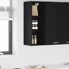 vidaXL H&auml;ngeschrank Schwarz Eichen-Optik 30 x 29,5 x 80 cm