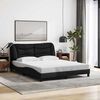 vidaXL Bettgestell ohne Matratze "Hvar" Schwarz 160x200 cm Stoff