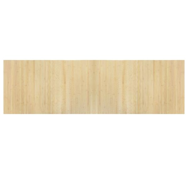 vidaXL Teppich Rechteckig Hell Natur 60x200 cm Bambus
