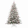 vidaXL K&uuml;nstlicher klappbarer Weihnachtsbaum Wei&szlig; 240 cm PE und PVC