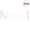 vidaXL Zaun mit Pfosten Silber 0,6 x 25 m Stahl