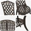 vidaXL Garten Essgruppe 5 pcs Bronze 90 x 90 x 75 cm Gussaluminium