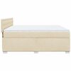 vidaXL Boxspringbett mit Matratze Creme 180x200 cm Stoff
