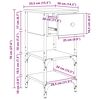 vidaXL Nachttisch 2 pcs Schwarz Eichen-Optik 33,5 x 36 x 70 cm