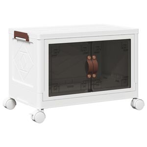 vidaXL Aufbewahrungsbox mit R&auml;dern Stapelbar 28 L 48,5x29,5x33 cm