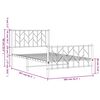 vidaXL Bettgestell mit Kopf- und Fu&szlig;teil Metall Schwarz 100x200 cm