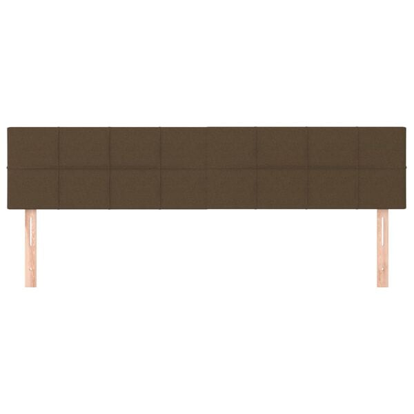 vidaXL Kopfteile Dunkelbraun 180x5x78/88 cm Stoff