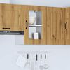 vidaXL K&uuml;chen-H&auml;ngeschrank mit Glast&uuml;r Kalmar Artisan-Eiche Holzwerkstoff