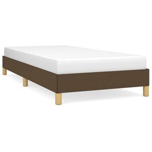 vidaXL Bettgestell ohne Matratze Dunkelbraun 90x190 cm Stoff