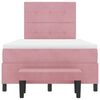 vidaXL Boxspringbett mit Matratze mit Kopfteil Rosa 120 x 190 cm Samt