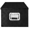 vidaXL Aufbewahrungsbox Schwarz 90x47x33,5 cm Aluminium