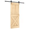 vidaXL Schiebet&uuml;r 80 x 210 cm Massivkiefer (Unbehandelt)