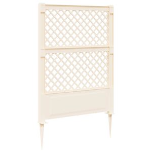 vidaXL Trellis mit Spike PP Wei&szlig;